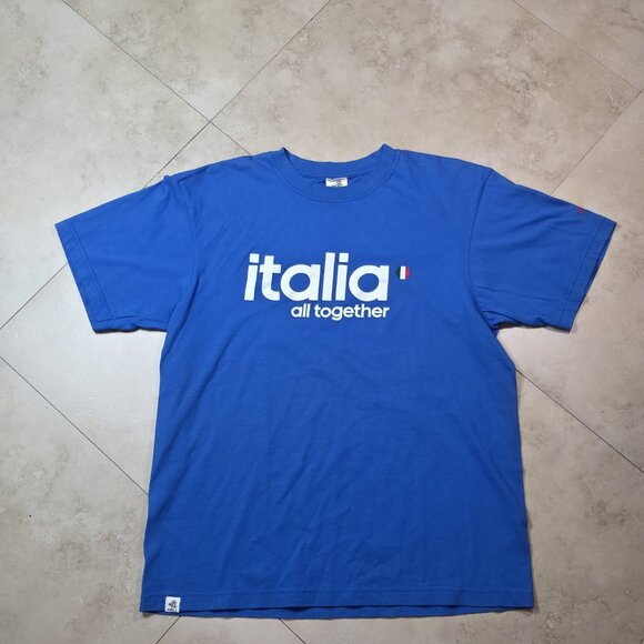 2012 Fifa World Cup Shirt Mens Large italy Official Blue Soccer Adidas - Picture 1 of 9